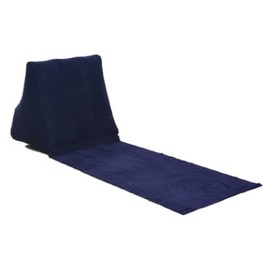 Triangle Cushion Beach Mat PVC Flocking Inflatable Beach Chair Cushion Foldable Beach Cushion Mat for Outdoor Camping Beach Dark Blue