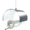 MeLiTec Stainless Steel Bird Feeder Station Barrels Silver/Black Colour Stainless