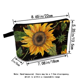 MoCaliduccious Sunflower Makeup Bag for Women Sunflower Travel Cosmetic Bag Birthday Gifts for Women Girls