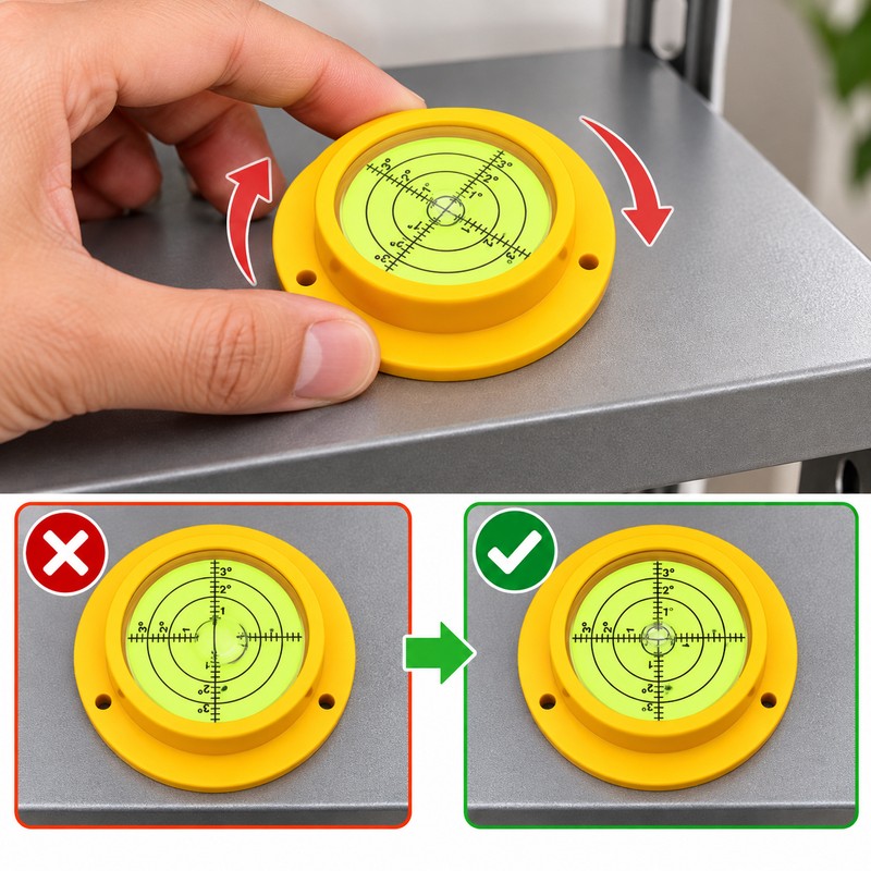 Round Bubble Level Tool – Compact Circular Spirit Level Gauge