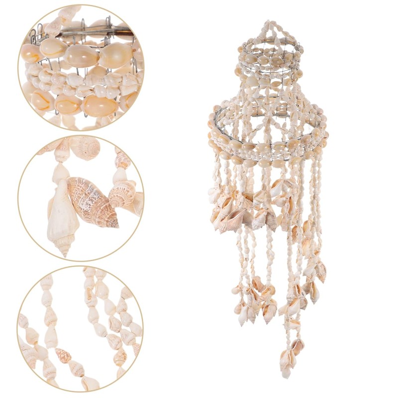 Toddmomy Shell Wind Chime Hanging Ornament 24 Inch Nautical Home