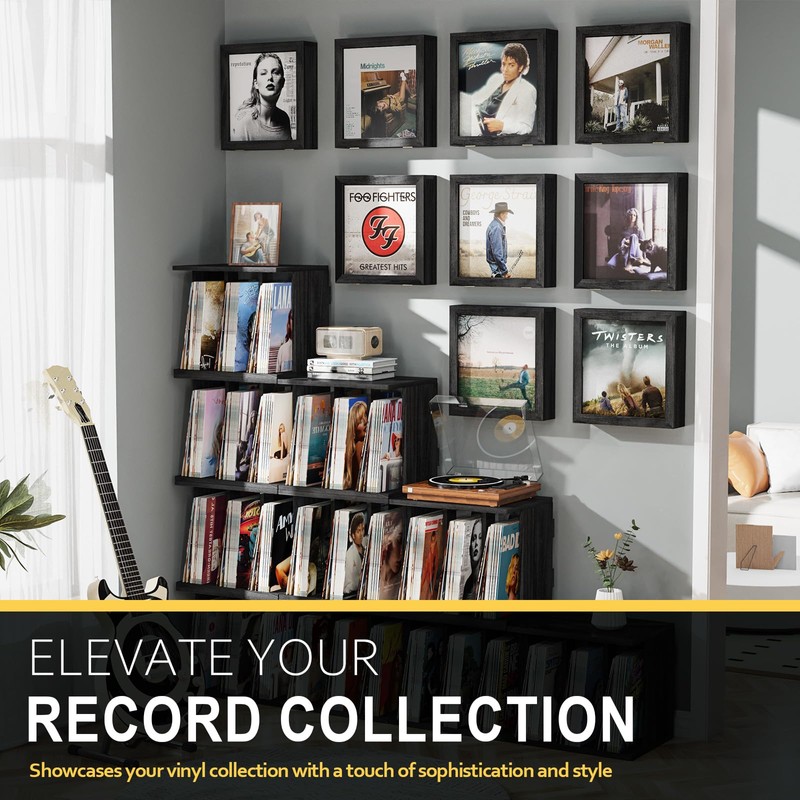 Emfogo 2 Pack Vinyl Record Frame, Album Frames for Display