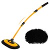 15°Curved Car Wash Brush with Long Handle 43" Extension Pole