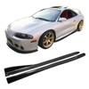 IKON MOTORSPORTS, Side Skirts Extention Compatible with 1997-1999 Mitsubishi Eclipse,