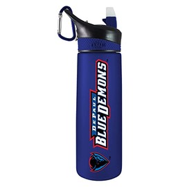 DePaul Tritan Plastic Frosted Sport Water Bottle, Design-1 - Blue