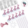 2 Set Acrylic Nail Art Holder Practice Display Stand Magnetic