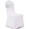 Eternal Beauty Set of 100 Sequin Silver Chair Sashes for