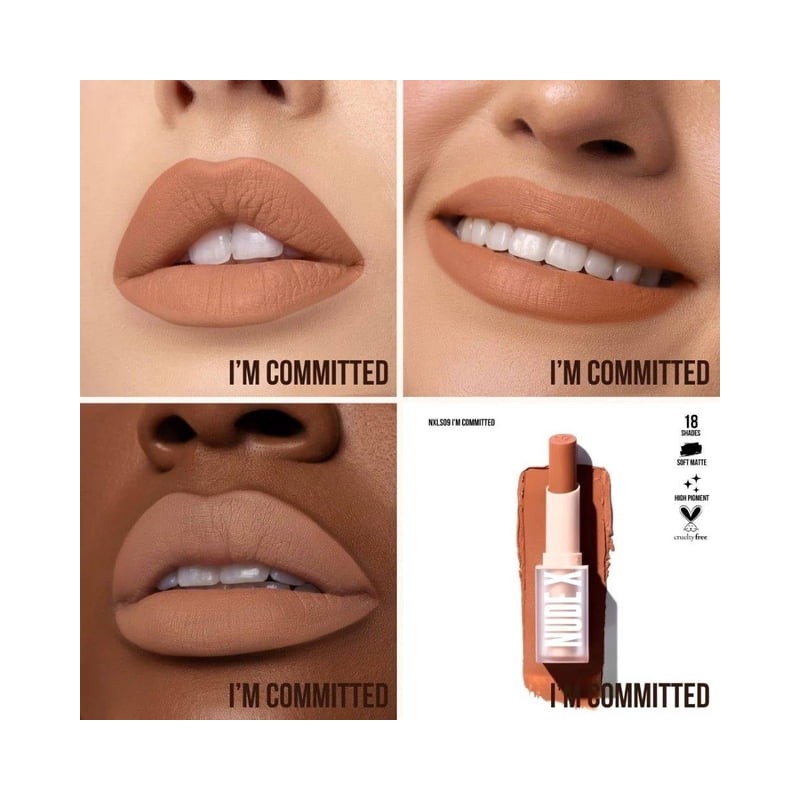 Lápiz labial Beauty Creations Nude x lipstick i´m commited larga