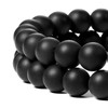 Asingeloo Gorgeous 6mm Matte Onyx Black Agate Natural Gemstone for