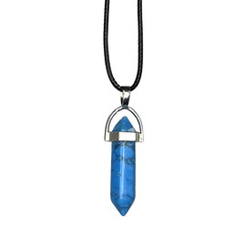 VIE VIE Double Point Pencil Pendant, Black String (Turquoise)