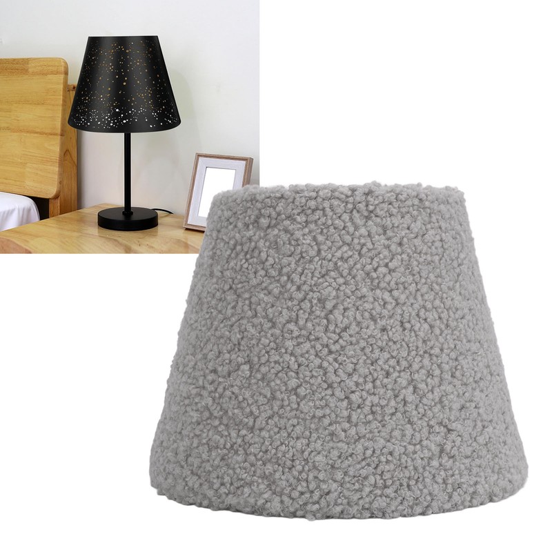 Plush Cloth Lamp Shade Replacement Decorative Soft Comfortable Cone Round