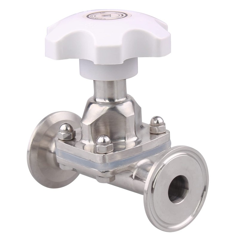 DERNORD Sanitary Diaphragm Valve Silicone Seal Stainless Steel 316L, 1.5”
