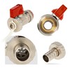 Drain Valve with Cap 1/2 Red Handle Ball Shut-Off Valve