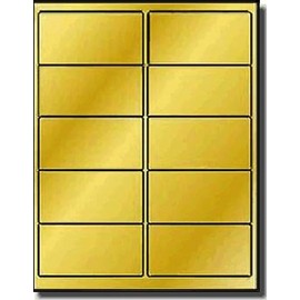 1,000 Label Outfitters® 4" x 2" Gold Metallic Foil Laser ONLY Labels