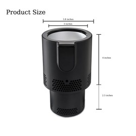 Car Drinking Cooler,Portable Heater and Colder Auto Car Cup, Smart 2 in 1 Coffee Heating Cup, Car Cooling and Heating Cup Holder for Office, Travel, Truck, Home (Black)