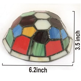DUONAYU Tiffany style stained glass turtle lampshade turtle replacement lampshade DYM7006 (multicolour)