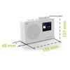 METRONIC 477252 DAB Radio (DAB+, FM, Portable, Block Design) White