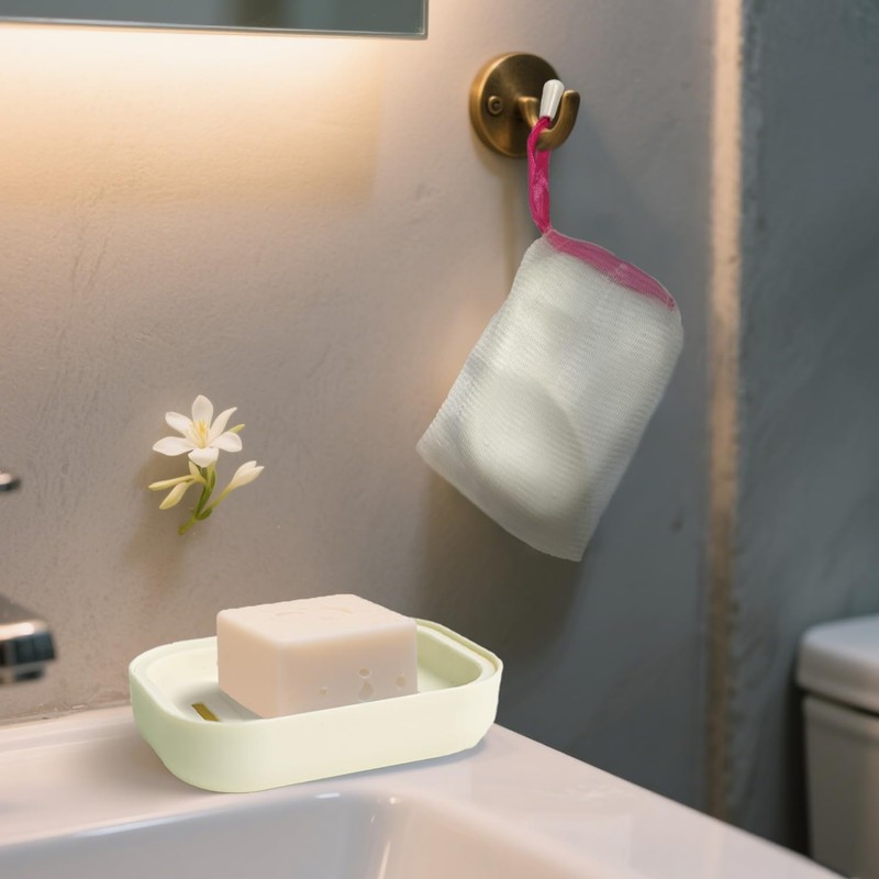 Plastic Soap Dish with Drainage Case Box Compact Waterproof Soap