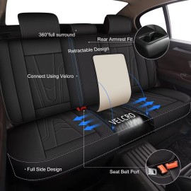 Unbranded Front Rear PU Leather Cushion Car Seat Covers Fit for Subaru Outback 2010-2024