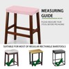 Bivxisrvo Pink 2pcs Rectangle Stool Covers Stretch with Elastic Bar