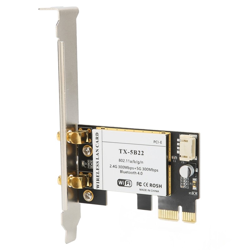 Wireless Internet Card 2.4Ghz 5Ghz 300Mbps High Transmission Rate Black