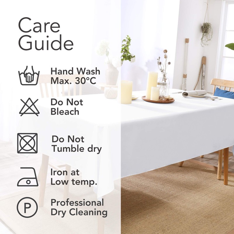 Deconovo Christmas Decorations Oxford Decorative Wipeable Tablecloth Rectangle Water Resistant