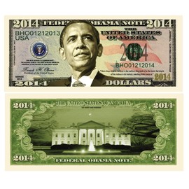 American Art Classics Pack of 5 - Barack Obama 2014 Commemorative Dollar Bill - Best Gift for Lovers of Barack Obama