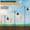FEED GARDEN Adjustable Double Shepherds Hook for Outdoor with 5