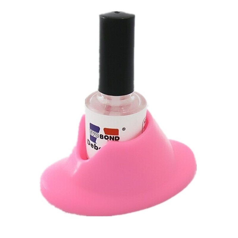 yueton 4pcs White and Pink Soft Rubber Nail Polish Bottle
