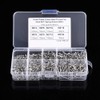 Wood screws, 800 pieces self-tapping screws set, stainless steel screws,