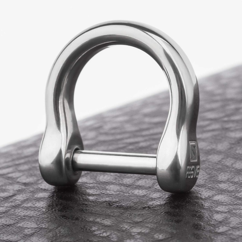 TISUR D-Rings with Screw Shackle, U Shape Key Chains Rings,