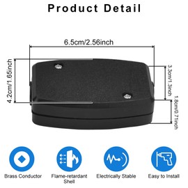 SPEACOUR Pack of 4 Junction Box Electronic Housing Junction Box Black Plastic Housing Junction Box Power Junction Box Module Housing for Interior Lighting, Power and Vehicle Wiring (13A 250V)