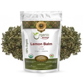 Organic Way Lemon Balm Leaf Whole - Organic, Kosher & USDA Certified - 1 LBS