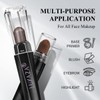 LUXAZA 6 PCS Brown Neutral Metallic Eyeshadow Stick Set, Champagne