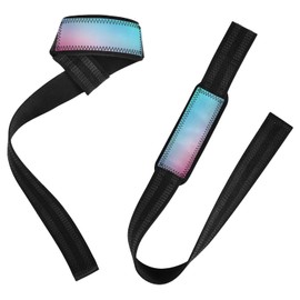 Correas de muñeca de levantamiento de 26 pulgadas de neopreno acolchado para levantamiento de pesas, culturismo, entrenamiento de fuerza