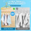 AMZXHCQ Baby Hangers with Metal Ring Clips, Children Plastic Hanger
