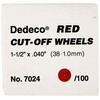 Dedeco 7024 Cutting-Off Wheel, Red, 1-1/2" x .040", Size, Pack