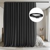 MaKefeile Room Divider Curtain with Flexible Ceiling Track Set,Total Blackout