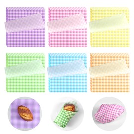 240 Sheets Wax Paper for Food, 30 x 30 cm Portable Food Paper Food Basket Liner Wax Paper for Food Sandwich Paper for Kitchen Party Events (6 Colours)