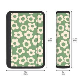 YANGDADA Stylish Vintage Groovy Flowers Seat Belt Covers Soft Comfortable Shoulder Strap Pads for Adults Universal Car Accessories - Pack of 2