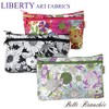 W Zipper Pouch, Liberty, Made in Japan, Dunclair Black
