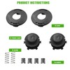 ALL-CARB 2 Pack Trimmer Head Spool Cover Cap Kit Replacement