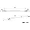 Top Industry (TOP) Double Ended Glasses Wrench, 0.4 x 0.5