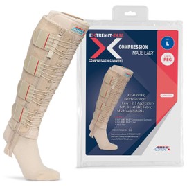 EXTREMIT-EASE Compression Garment 30-50 mmHg Lower Leg Compression Wrap - Ideal for Mild to Moderate Lymphedema Swelling, Venous Insufficiency, and Post-Op Edema