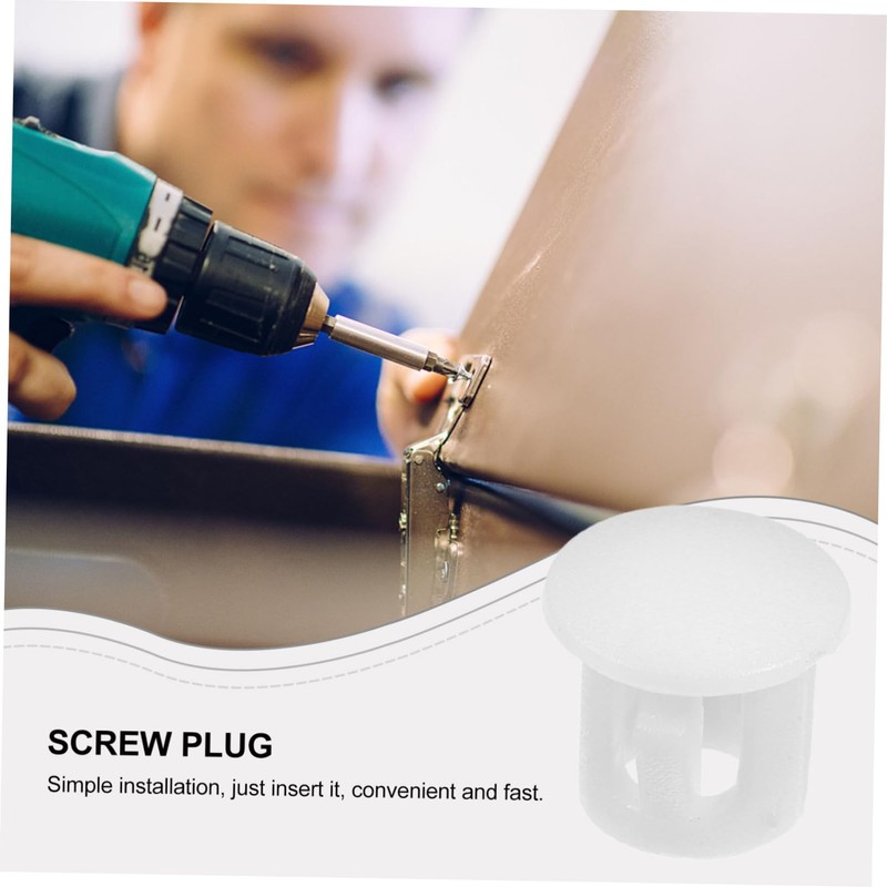 ULTECHNOVO 100pcs Screw Blocking Screws Round Hole Plug Entry Door