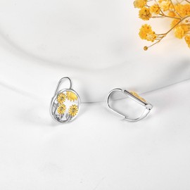 Sunflower Earrings 925 Sterling Silver Sunflower Earrings Sunflower Jewellery Gift for Women, Sterling Silver, Not known.