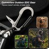 PJYTAC Titanium Carabiner Keychain with Key Rings, Multi-Function Keychain Quick