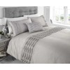 Rapport Home Luxury Silver Grey Single Duvet Diamante Detail Bed