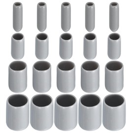Rebower 80 Pack Screw Thread Protector Cover Rubber End Caps, [for Screw, Bolt, Rod End Cap] - 1/8 inch 1/4 inch 3/8 inch 1/2 inch Inner Dia/Grey
