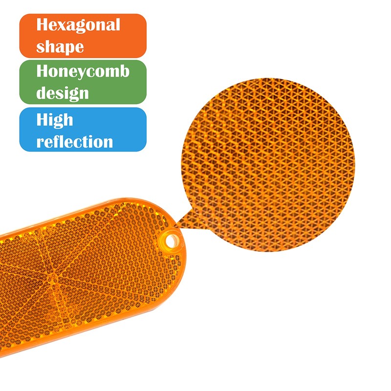 WELNENT E-Mark / 4A / CCC 2pcs Oval Reflector Self